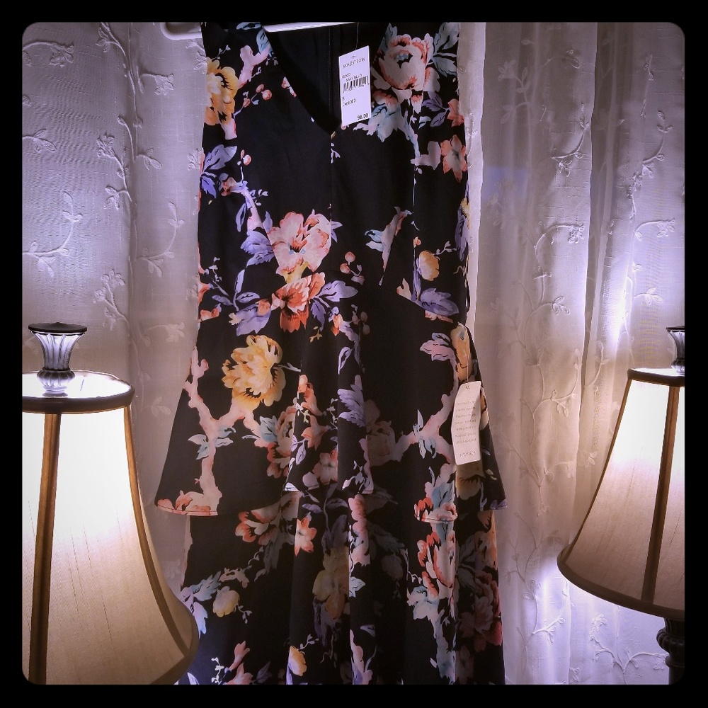 Navy Floral Summer Dress